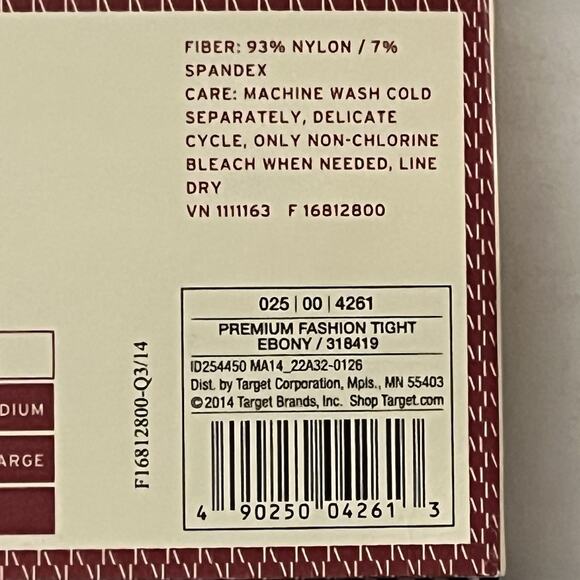 Merona Women's Black Fishnet Tights Stockings M/L Semi-Sheer 5.5"-5.8" 140-190lb - Picture 8 of 10